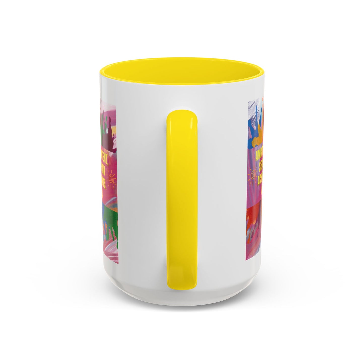 Personalized Initial Colorful Paint Accent Coffee Mug