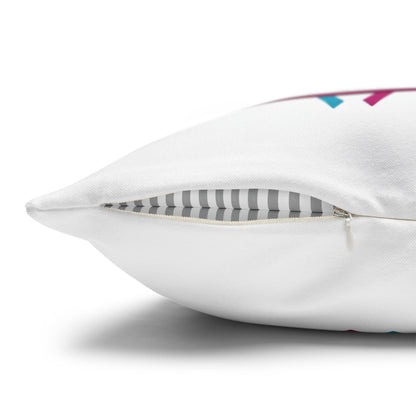 Personalized Initial Quote Building — Custom Sayings on Square Poly Canvas Pillowcase