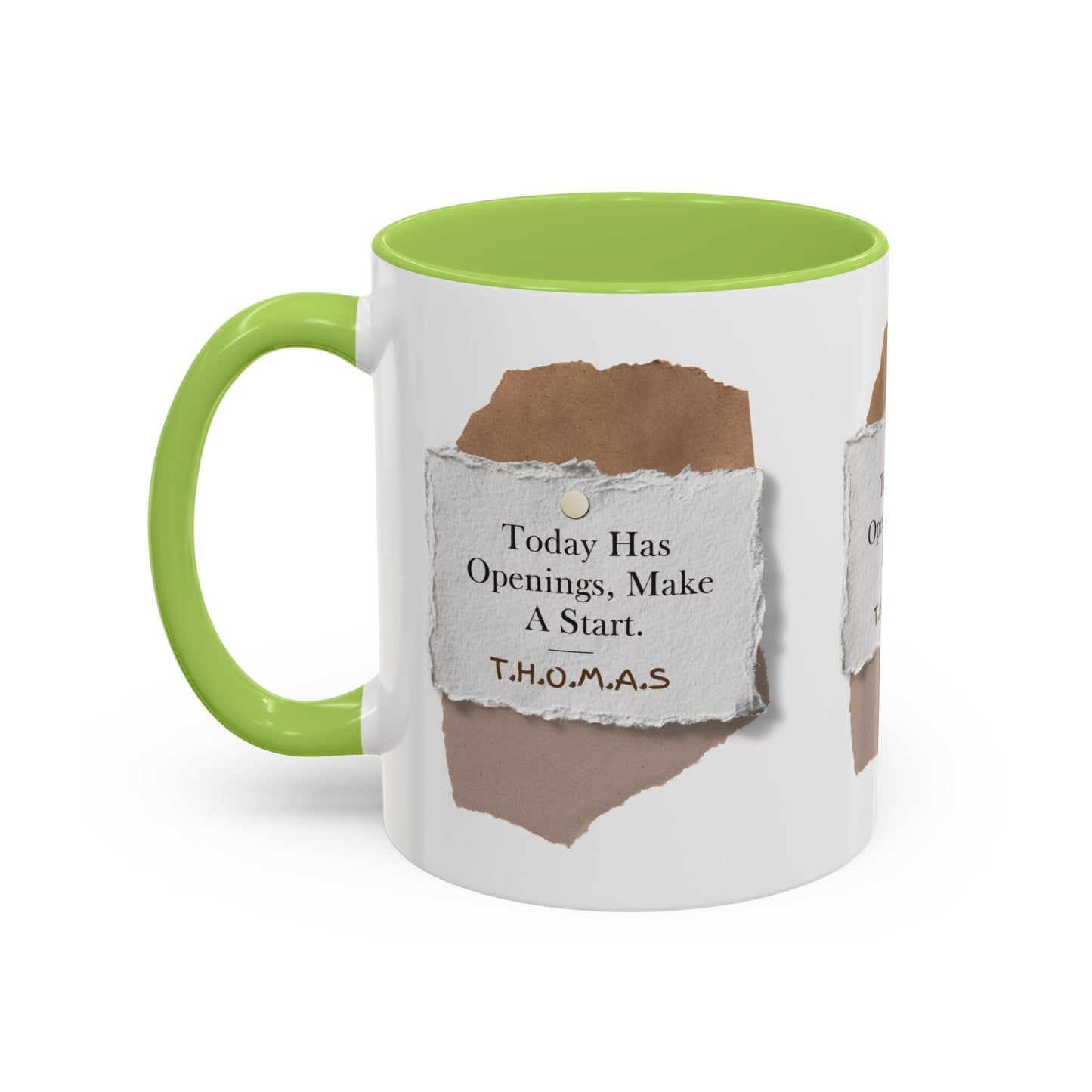 Personalized Torn Paper Note Accent Coffee Mug