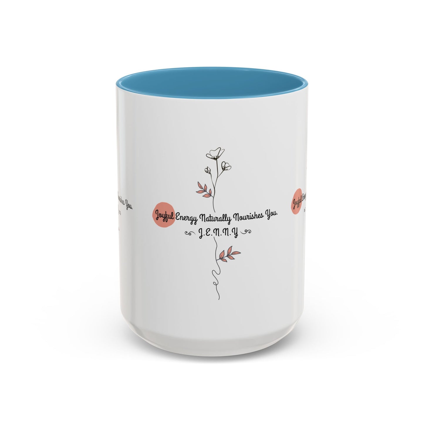 Personalized Initial Floral Minimalist Accent Coffee Mug
