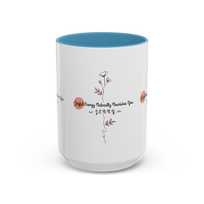 Personalized Initial Floral Minimalist Accent Coffee Mug