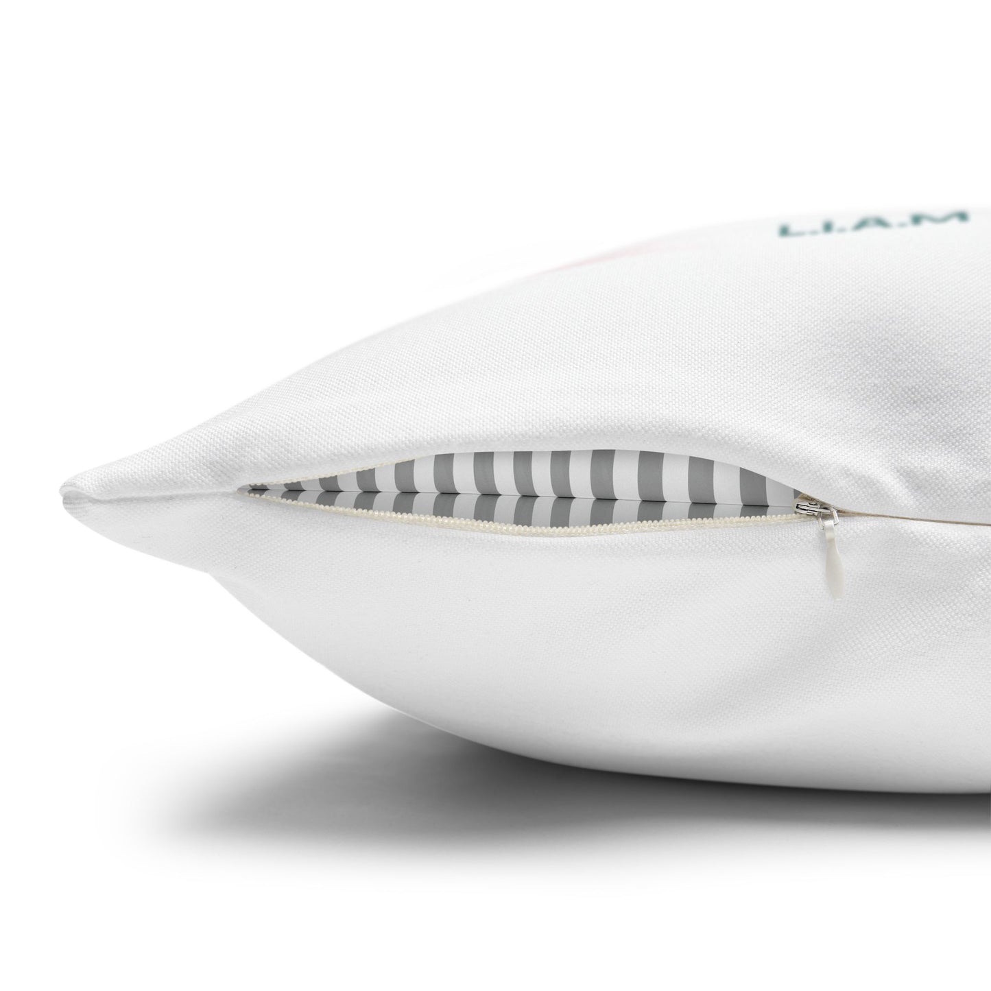 Personalized Initial Quote Dinosaur Car — Custom Sayings on Square Poly Canvas Pillowcase