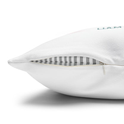 Personalized Initial Quote Dinosaur Car — Custom Sayings on Square Poly Canvas Pillowcase