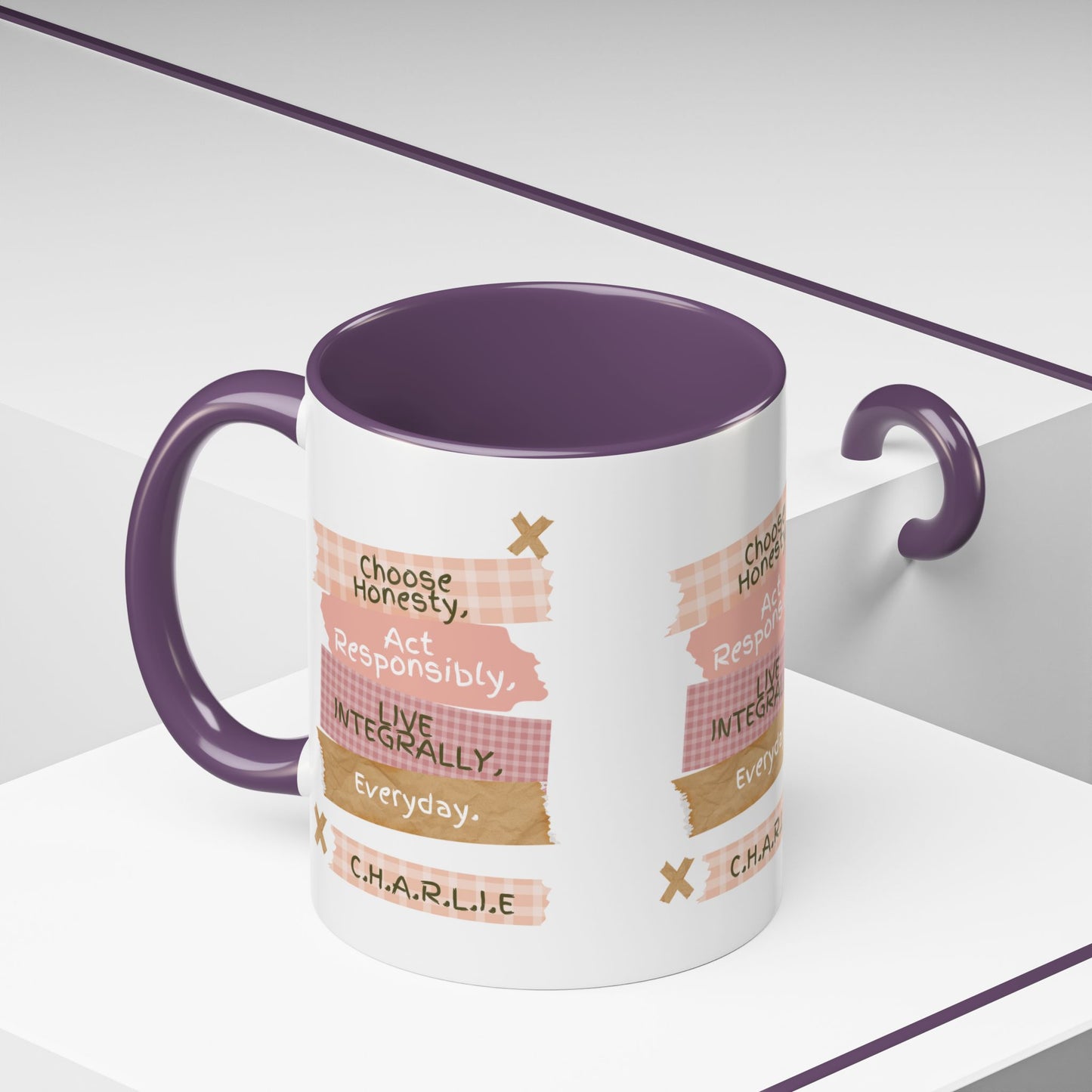 Personalized Message Pieces Accent Coffee Mug