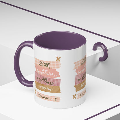 Personalized Message Pieces Accent Coffee Mug