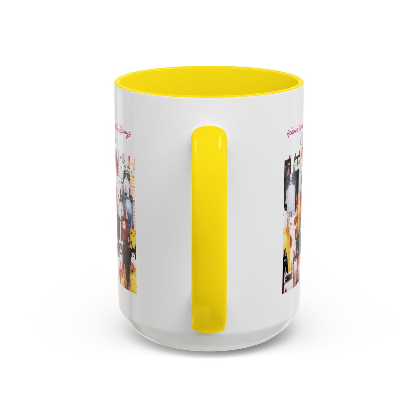 Personalized Initial Cat Collage Accent Coffee Mug