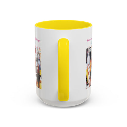 Personalized Initial Cat Collage Accent Coffee Mug