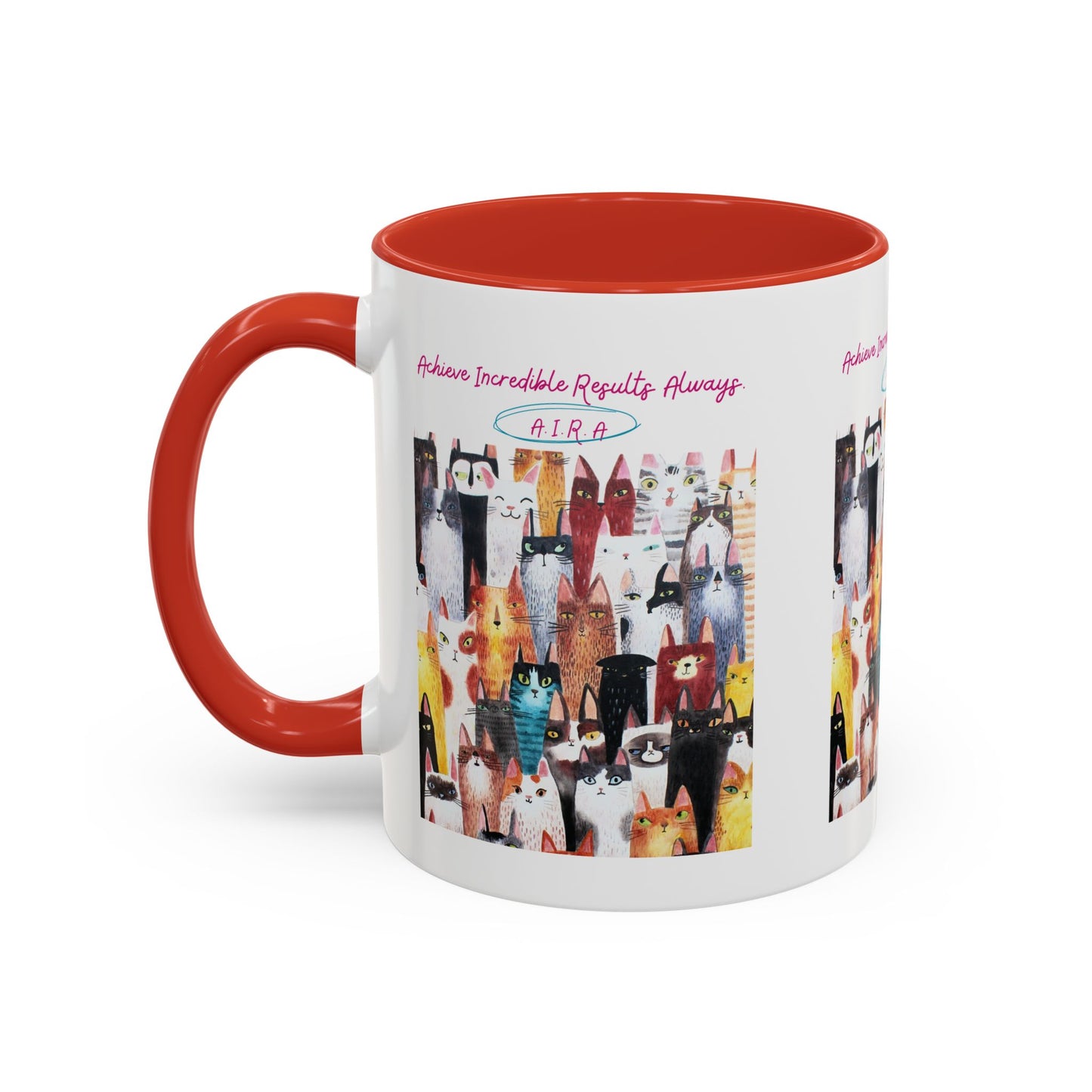 Personalized Initial Cat Collage Accent Coffee Mug