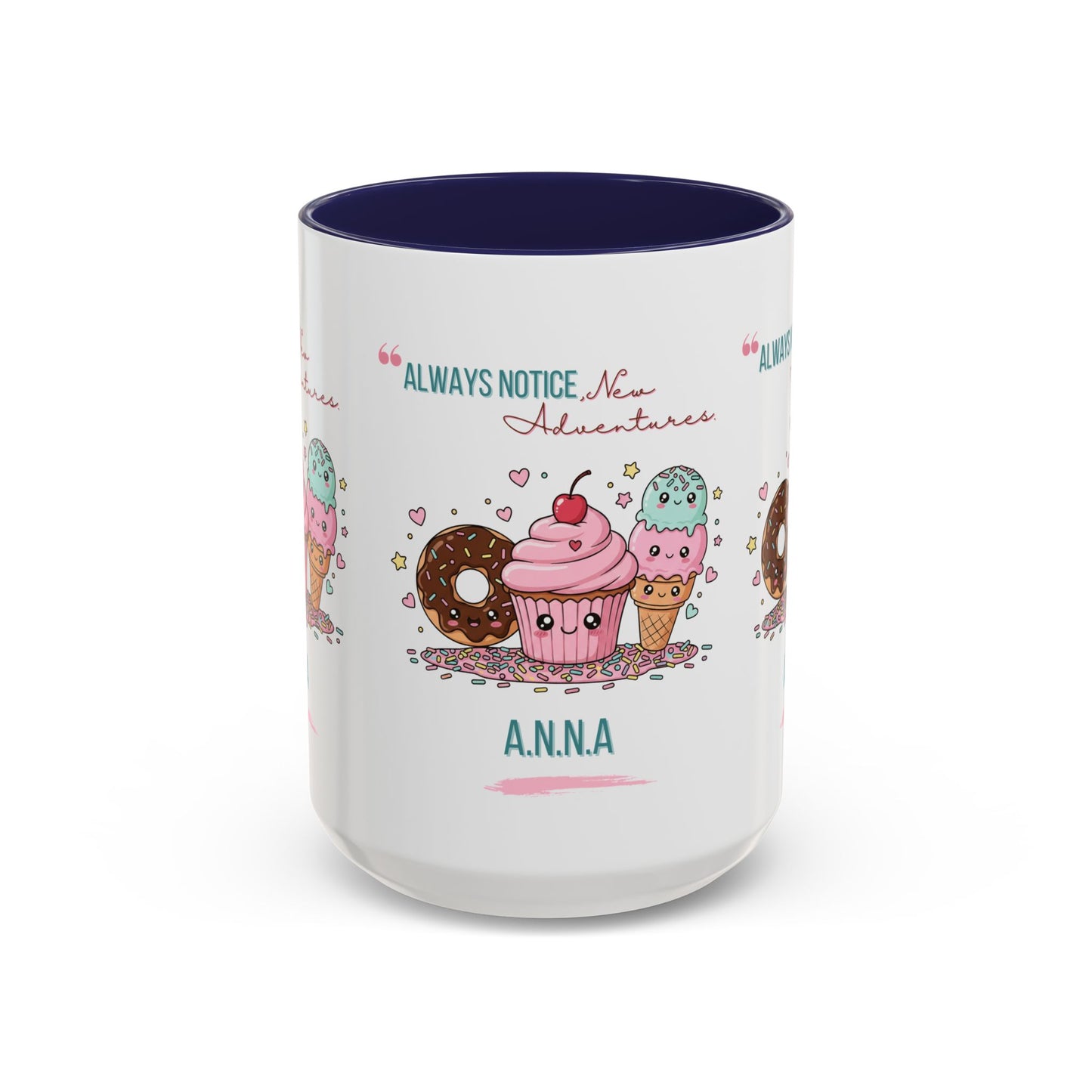 Personalized Initial Sweet Treat Accent Coffee Mug