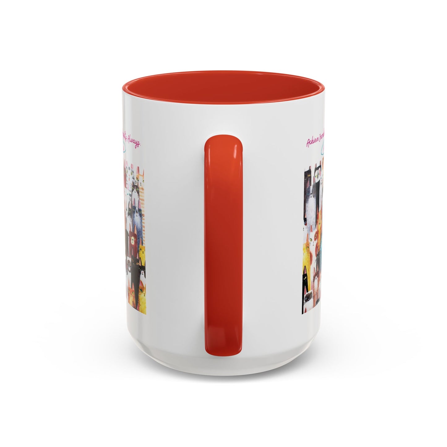 Personalized Initial Cat Collage Accent Coffee Mug