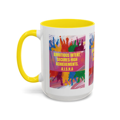 Personalized Initial Colorful Paint Accent Coffee Mug