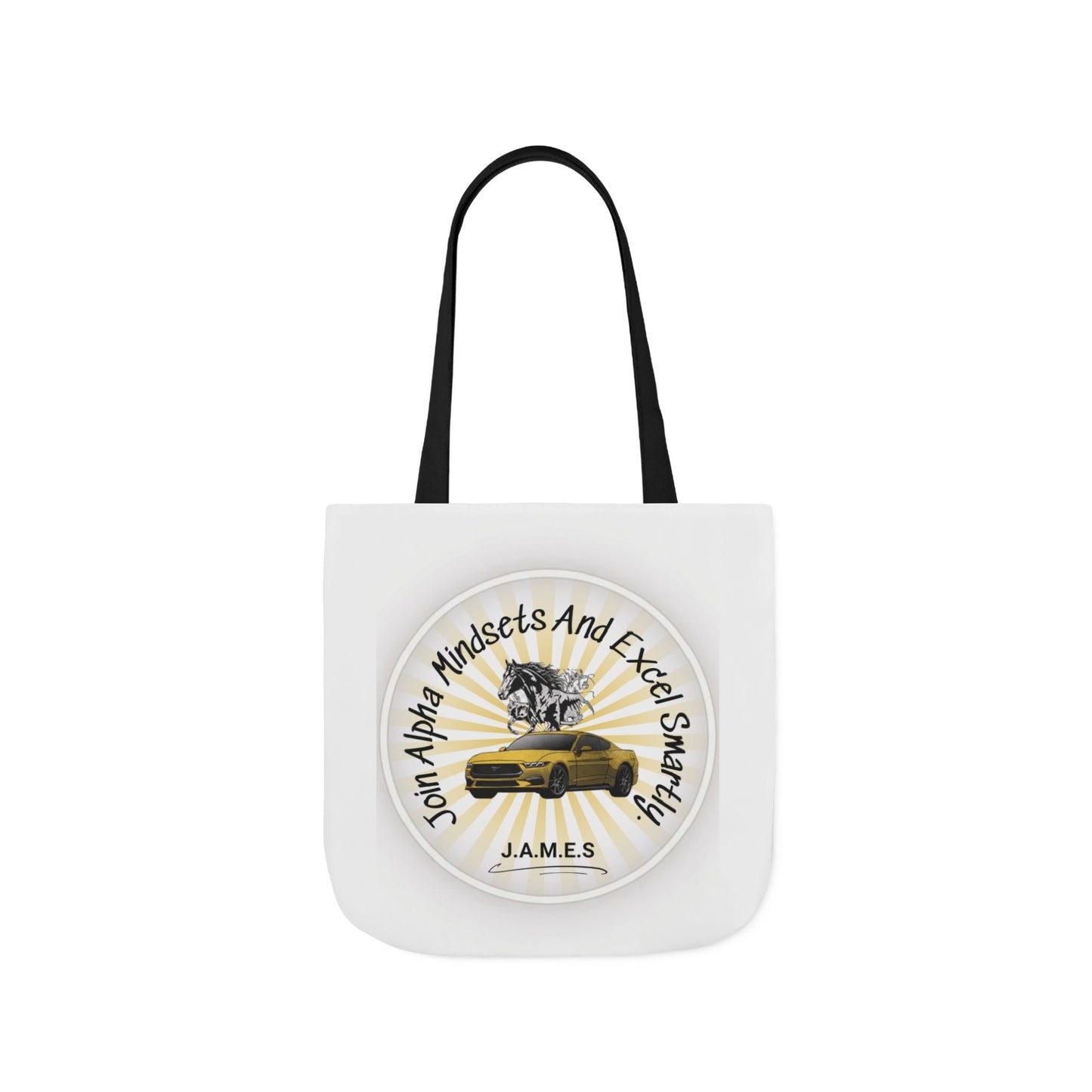 Personalized Initial Quote Horse Car Canvas Tote Custom Name