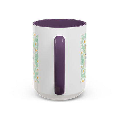Personalized Floral Message Accent Coffee Mug