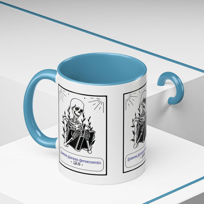 Personalized Initial Skeleton Accent Coffee Mug