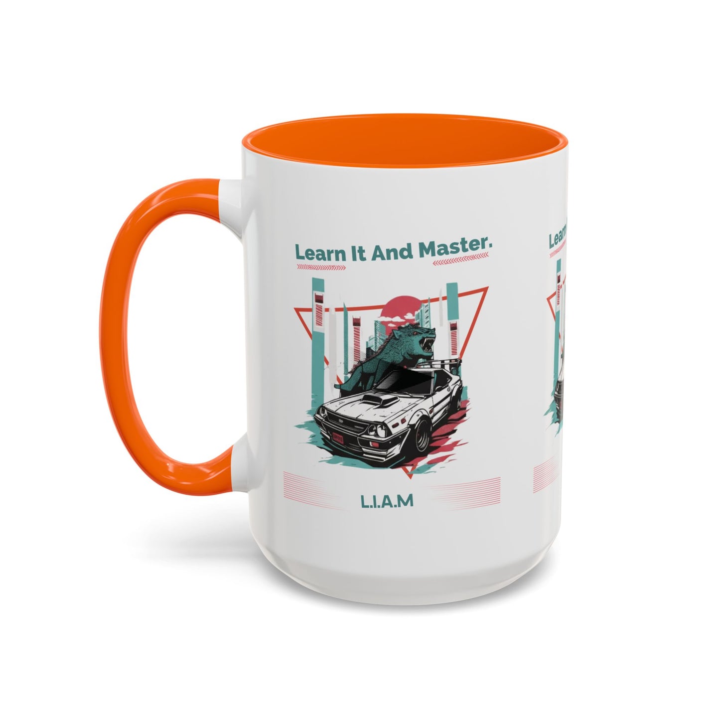 Personalized Retro Racing Accent Coffee Mug