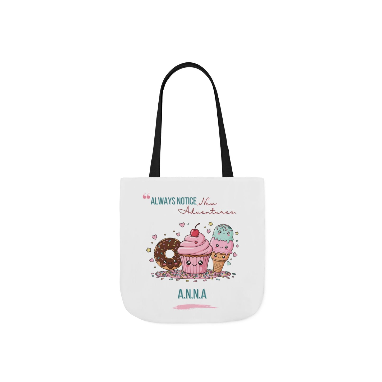 Personalized Initial Quote Sweet Treat Canvas Tote Custom Name