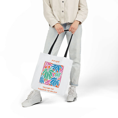 Personalized Initial Quote Colorful Momentum Canvas Tote Custom Name