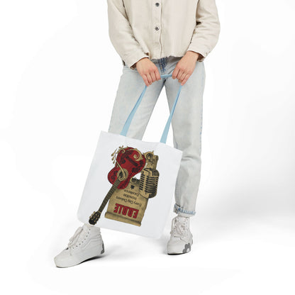 Personalized Initial Quote Guitar Canvas Tote Custom Name