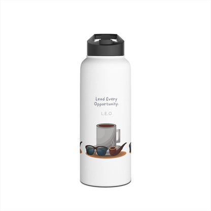 Personalized Initial Quote Sunglasses and Coffee Stainless Steel Water Bottle