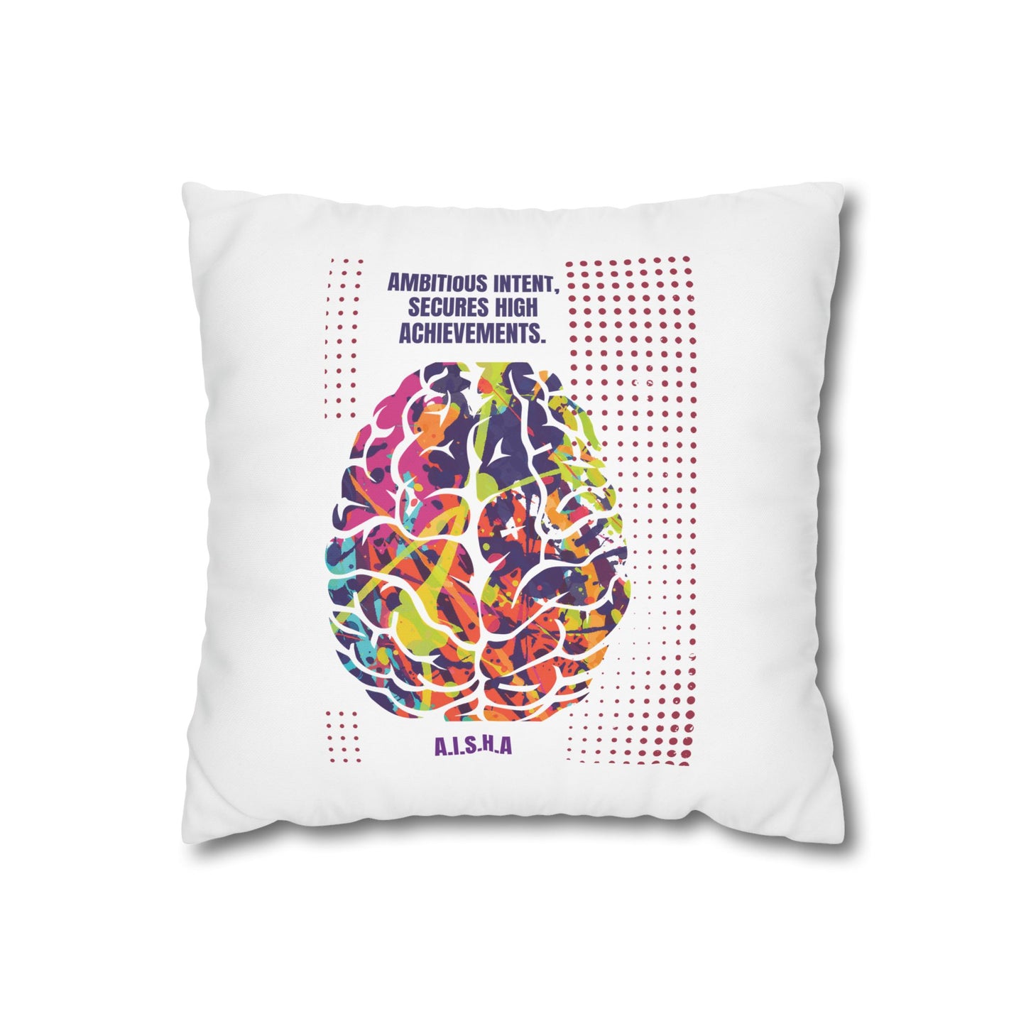 Customized monogrammed pillowcase with personalized quote. High-quality poly canvas square cushion cover, ideal for housewarming, wedding, or anniversary gifts with bespoke text.