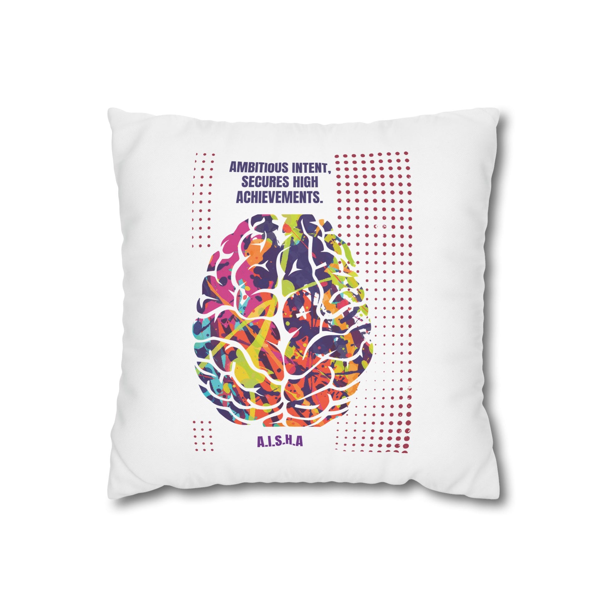 Customized monogrammed pillowcase with personalized quote. High-quality poly canvas square cushion cover, ideal for housewarming, wedding, or anniversary gifts with bespoke text.