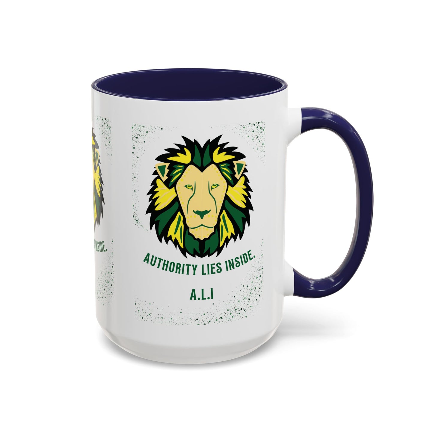 Personalized Initial Lion Accent Coffee Mug