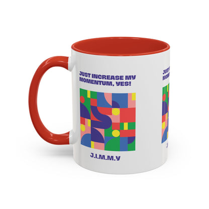 Personalized Initial Colorful Momentum Accent Coffee Mug