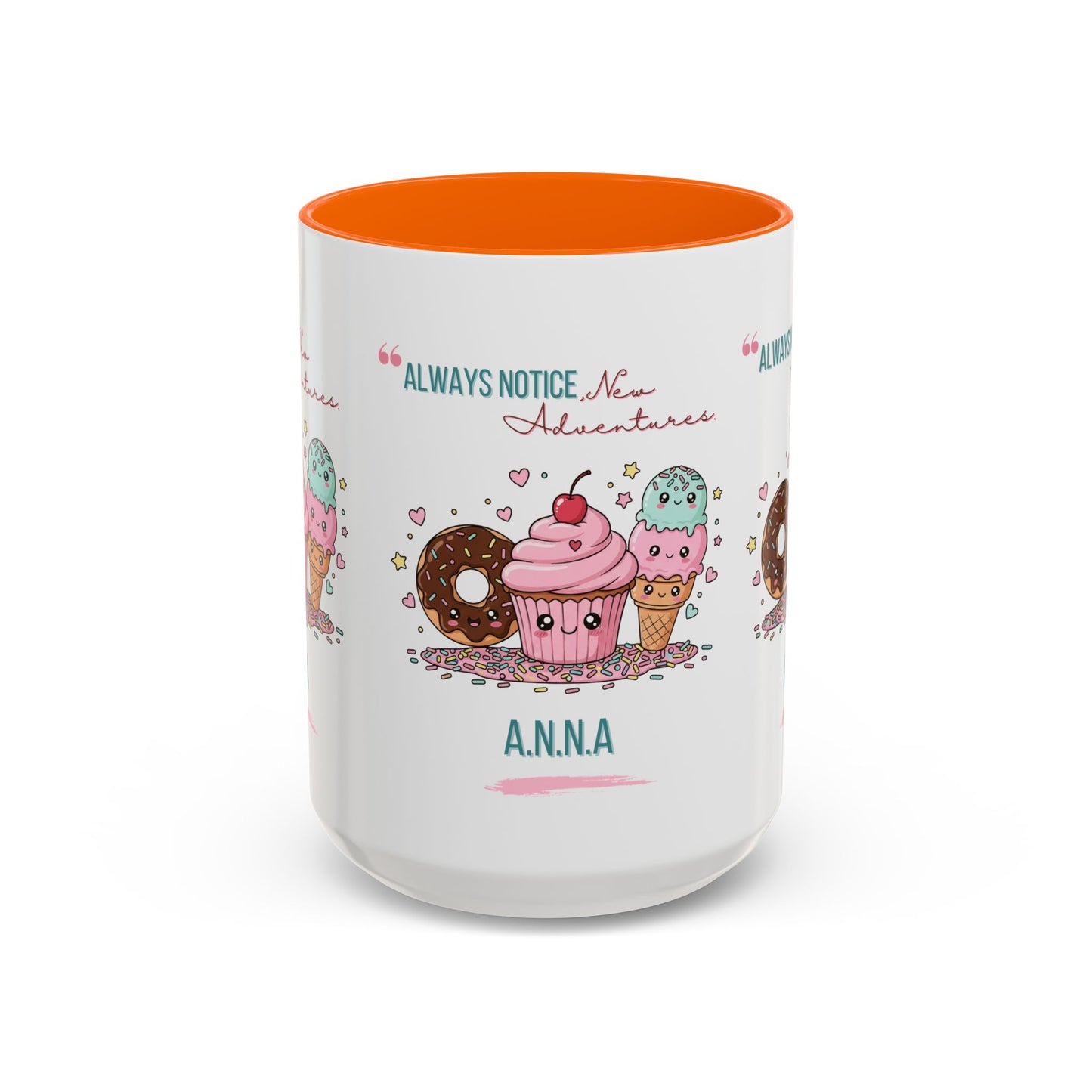 Personalized Initial Sweet Treat Accent Coffee Mug