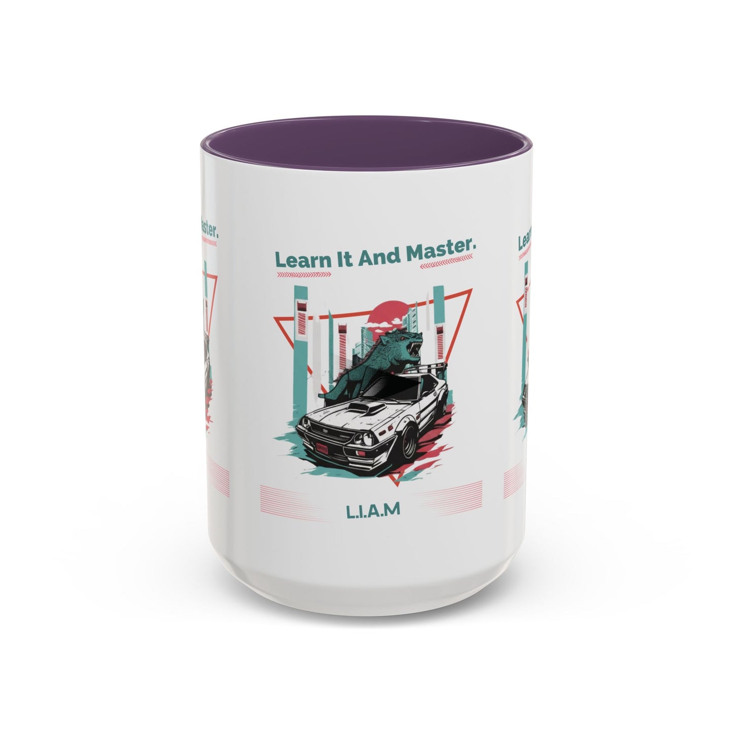 Personalized Retro Racing Accent Coffee Mug