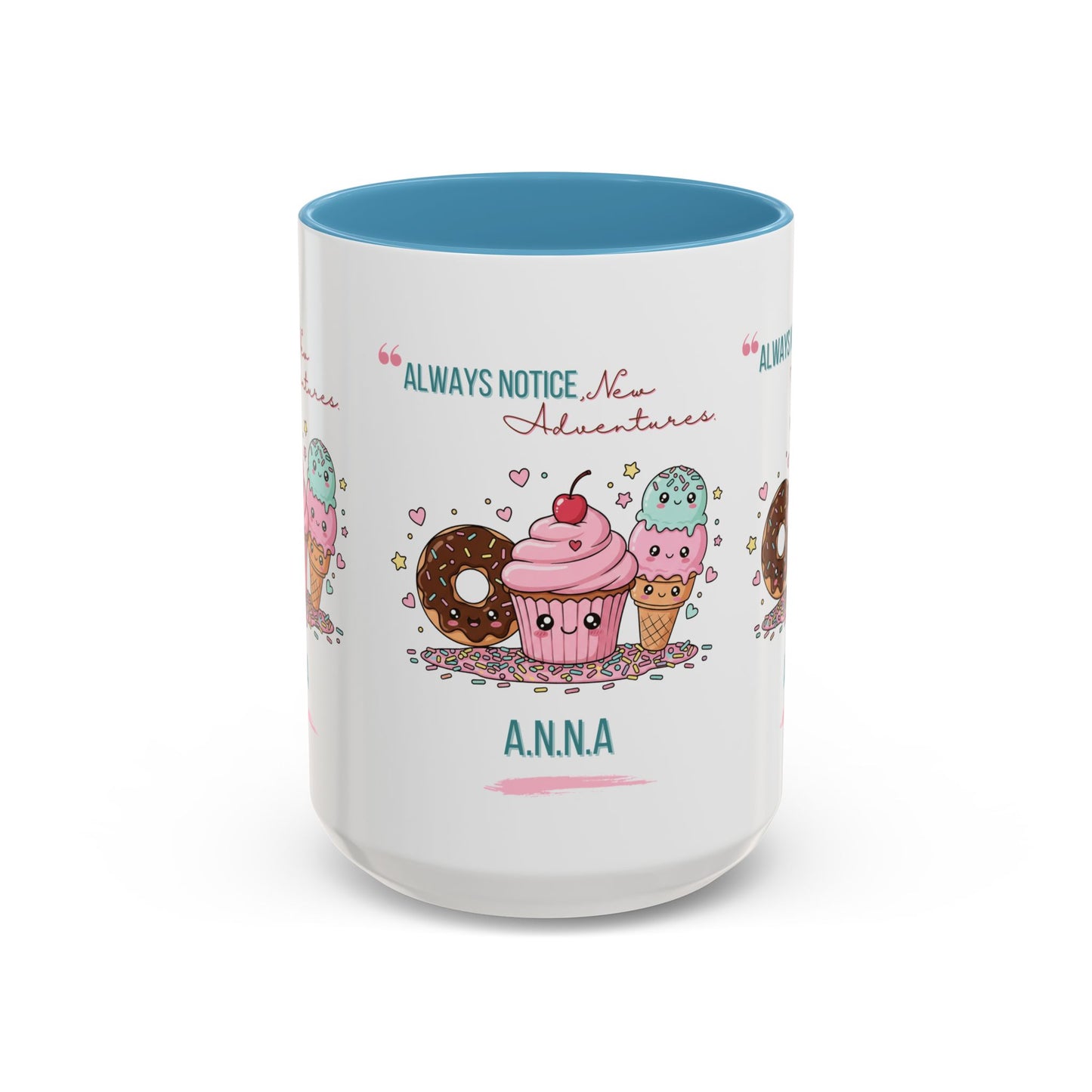 Personalized Initial Sweet Treat Accent Coffee Mug