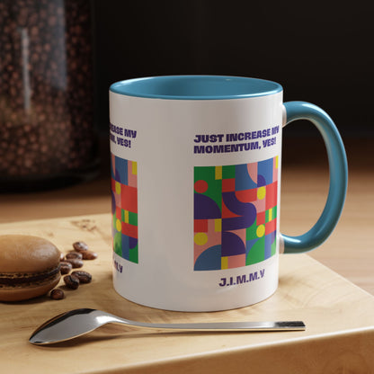 Personalized Initial Colorful Momentum Accent Coffee Mug