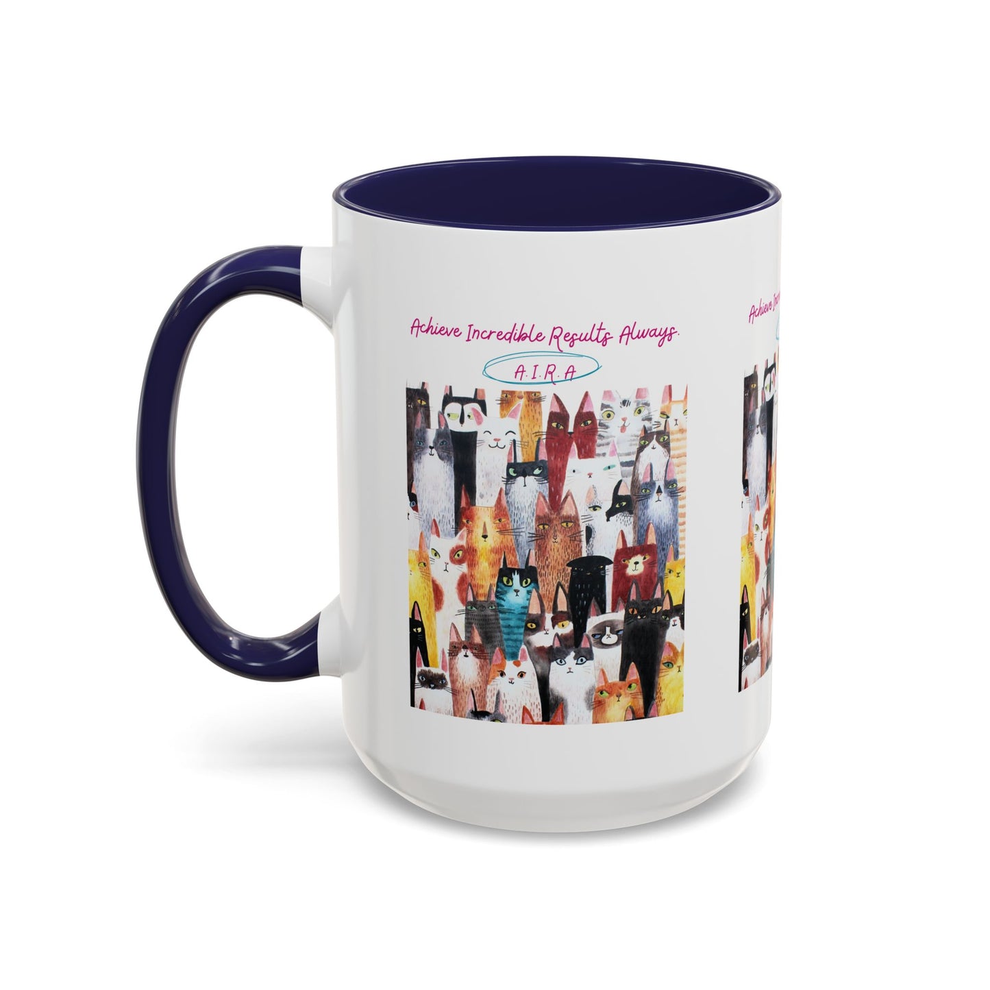 Personalized Initial Cat Collage Accent Coffee Mug