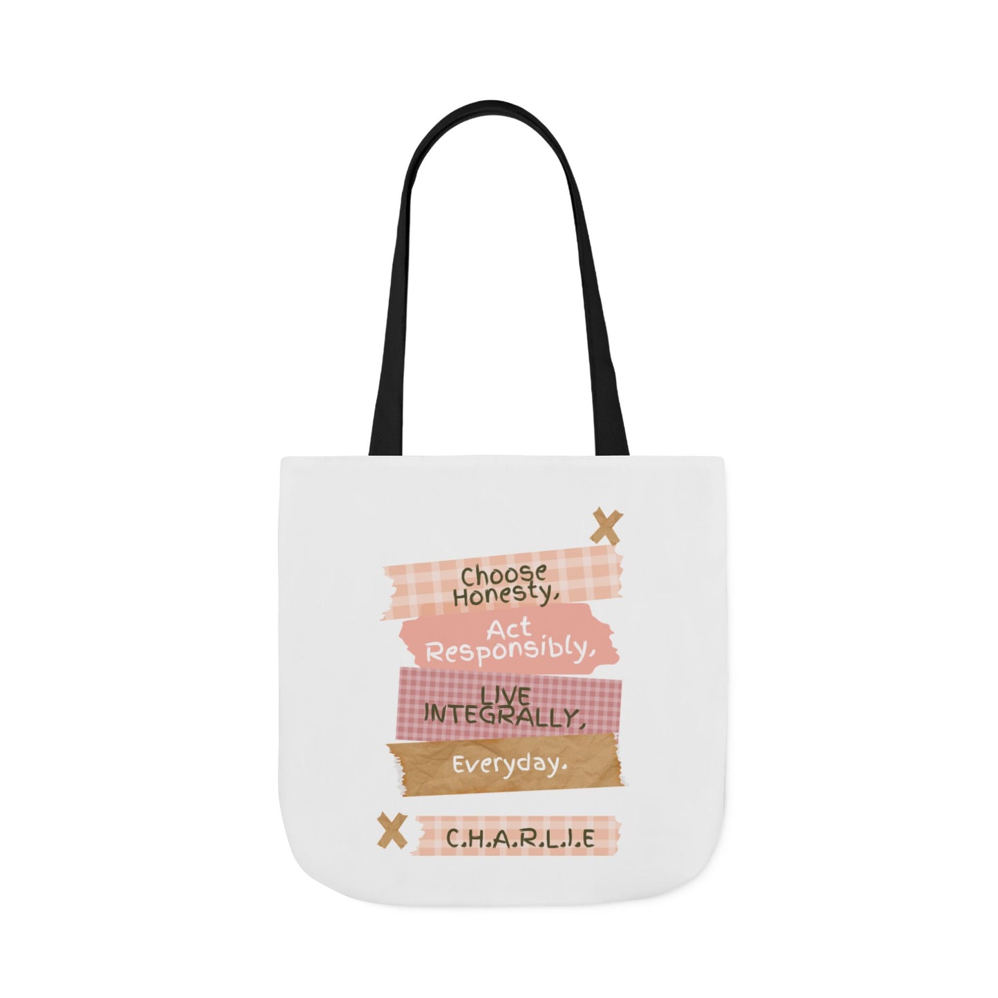 Personalized Initial Quote Note Lines Canvas Tote Custom Name