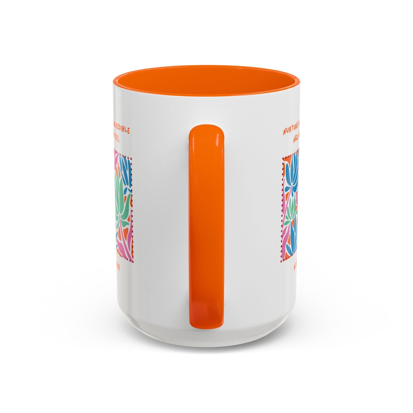 Personalized Initial Floral Momentum Accent Coffee Mug