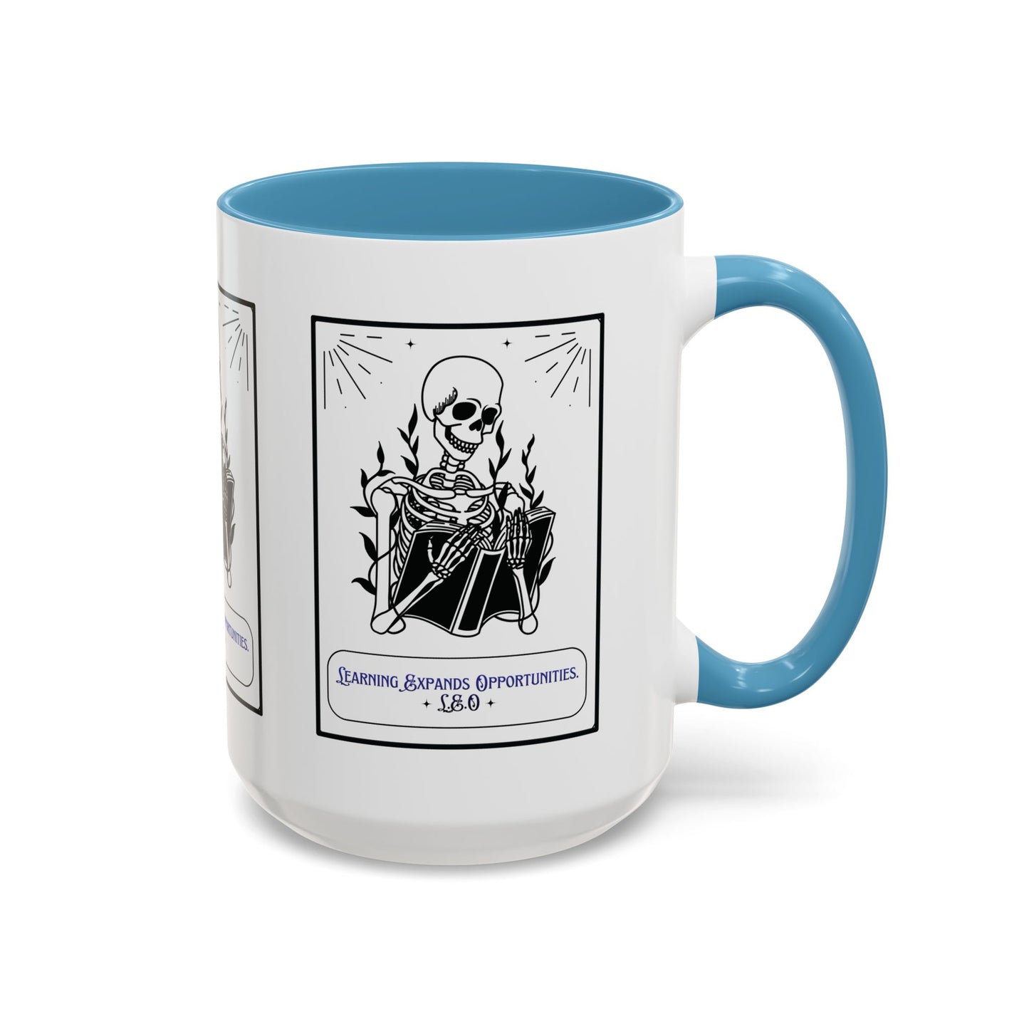 Personalized Initial Skeleton Accent Coffee Mug
