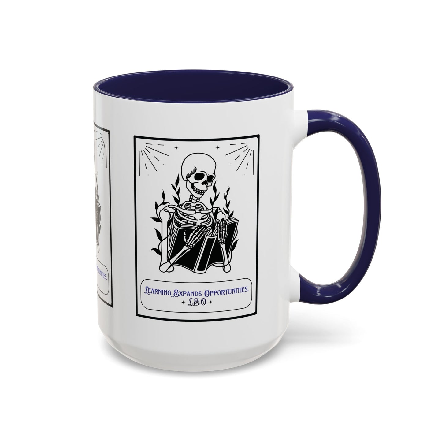 Personalized Initial Skeleton Accent Coffee Mug