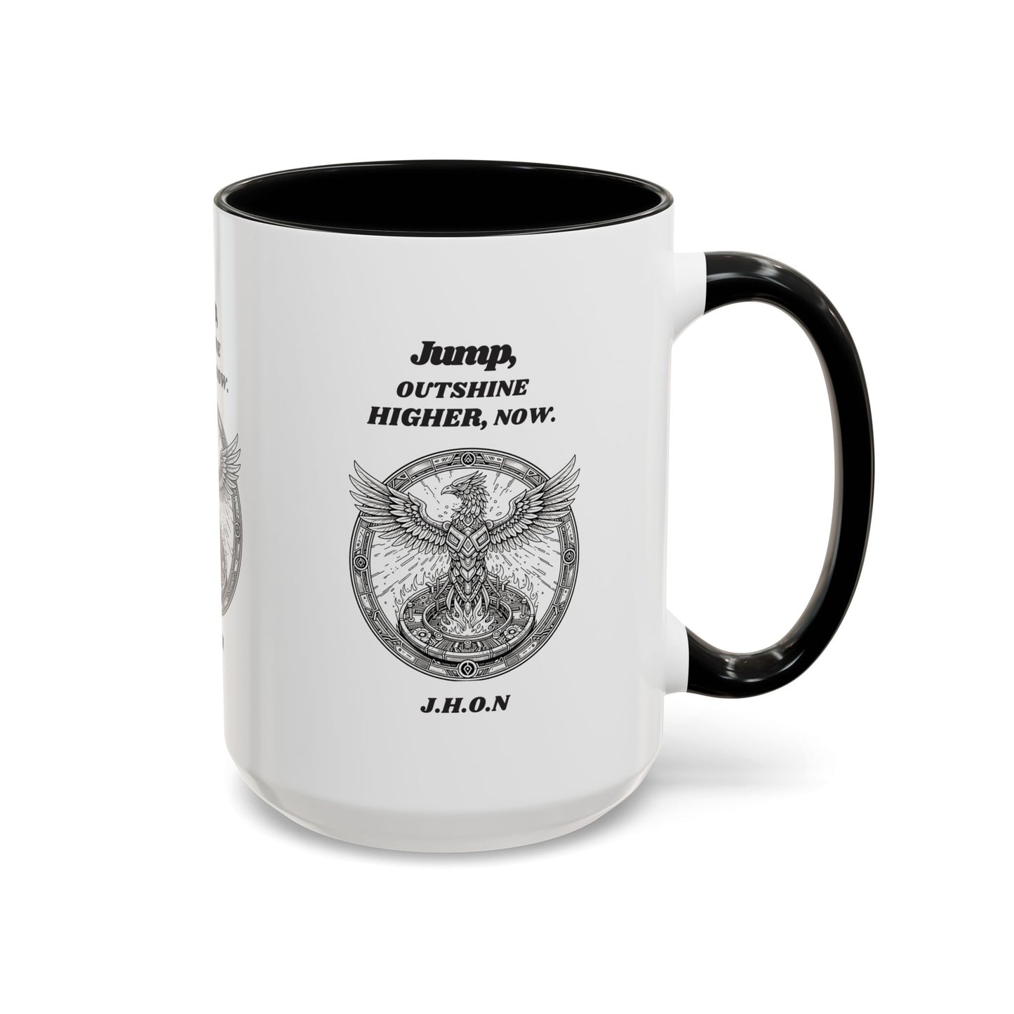 Personalized Eagle Circle Accent Coffee Mug