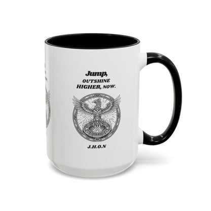 Personalized Eagle Circle Accent Coffee Mug