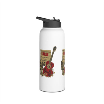 Personalized Initial Quote Guitar Stainless Steel Water Bottle