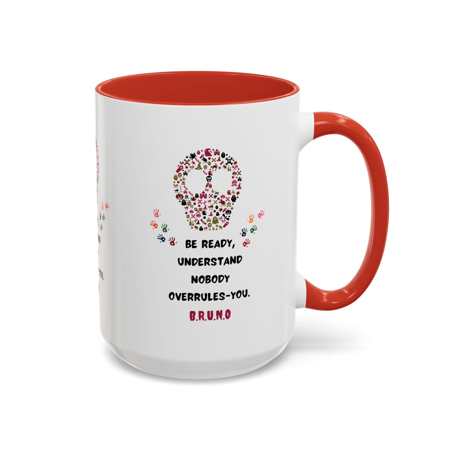 Personalized Initial Floral Skull Accent Coffee Mug