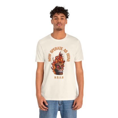 Personalized Fiery Skull Graphic Tee