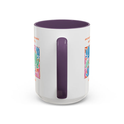Personalized Initial Floral Momentum Accent Coffee Mug