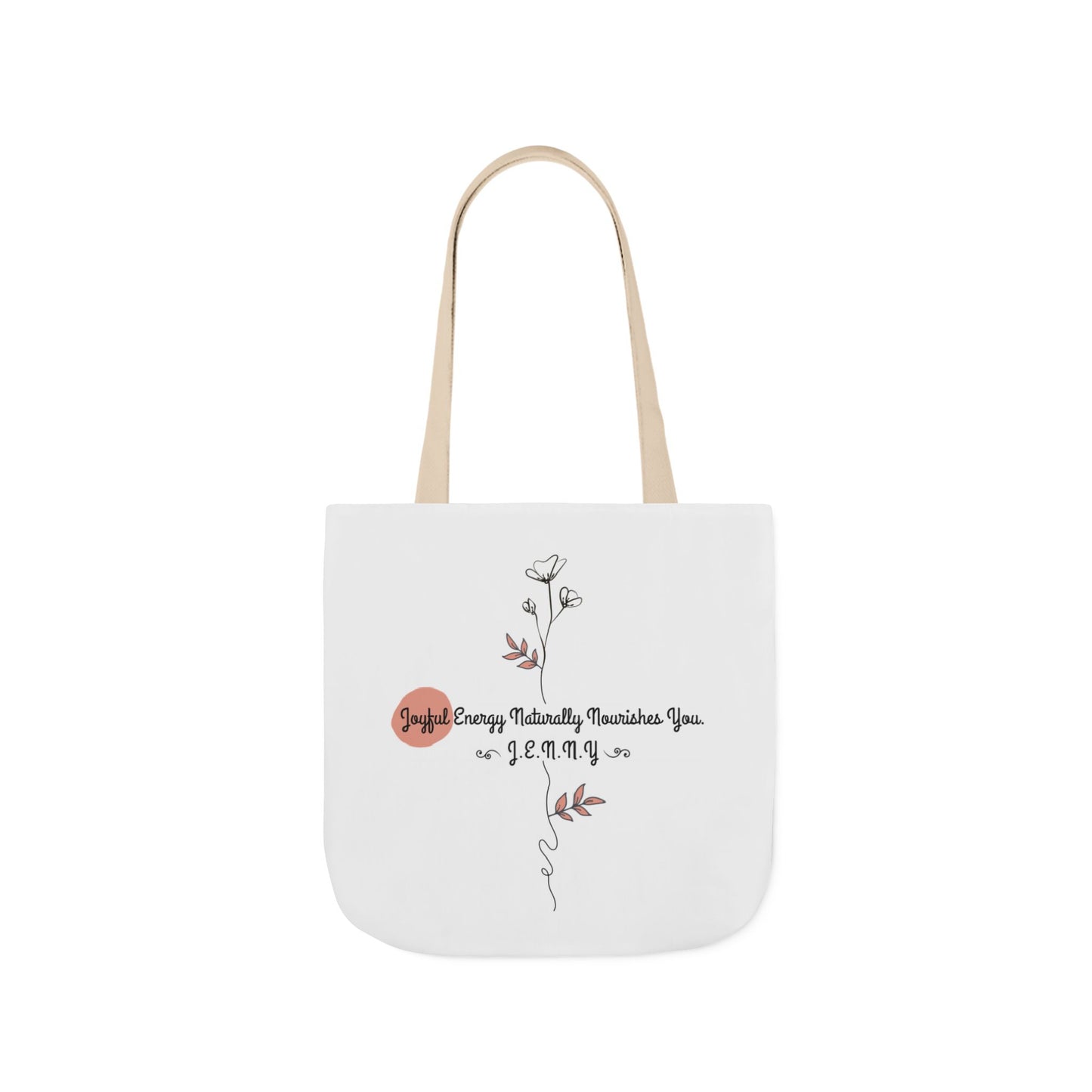 Personalized Initial Quote Floral Minimalist Canvas Tote Custom Name