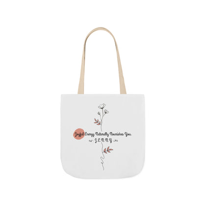 Personalized Initial Quote Floral Minimalist Canvas Tote Custom Name