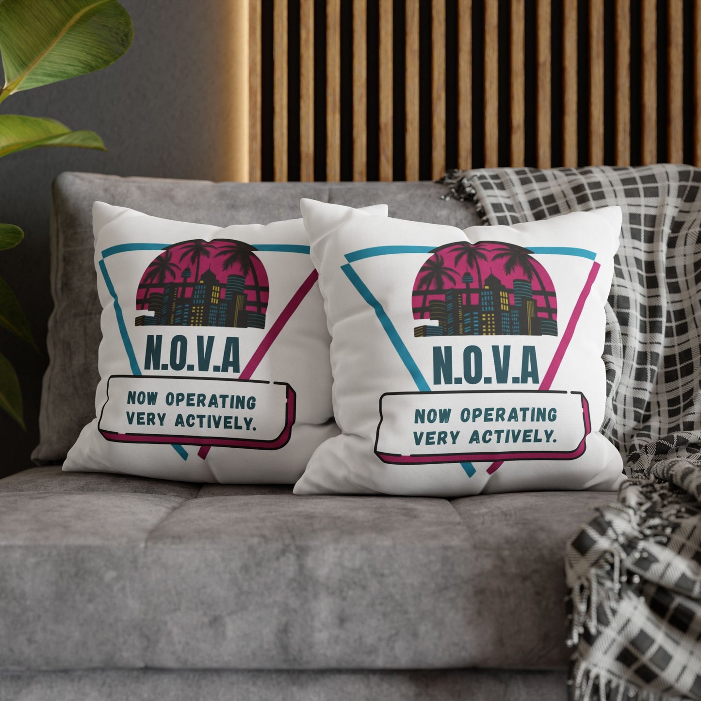 Personalized Initial Quote Building — Custom Sayings on Square Poly Canvas Pillowcase