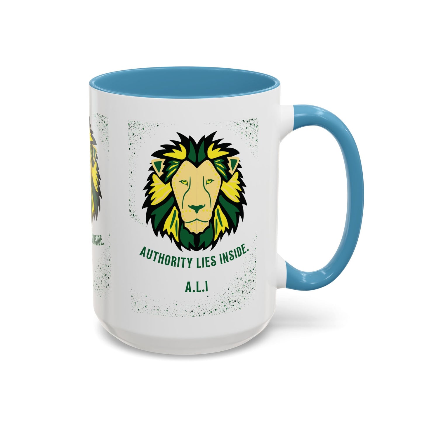 Personalized Initial Lion Accent Coffee Mug