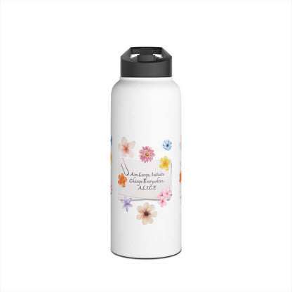 Personalized Initial Quote Note Clip Stainless Steel Water Bottle