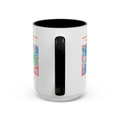 Personalized Initial Floral Momentum Accent Coffee Mug
