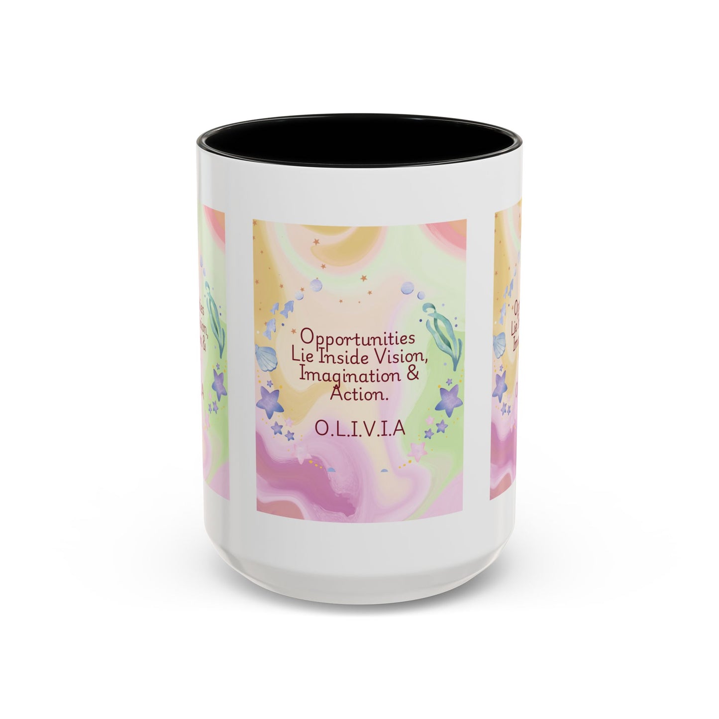 Personalized Ocean Theme Accent Coffee Mug
