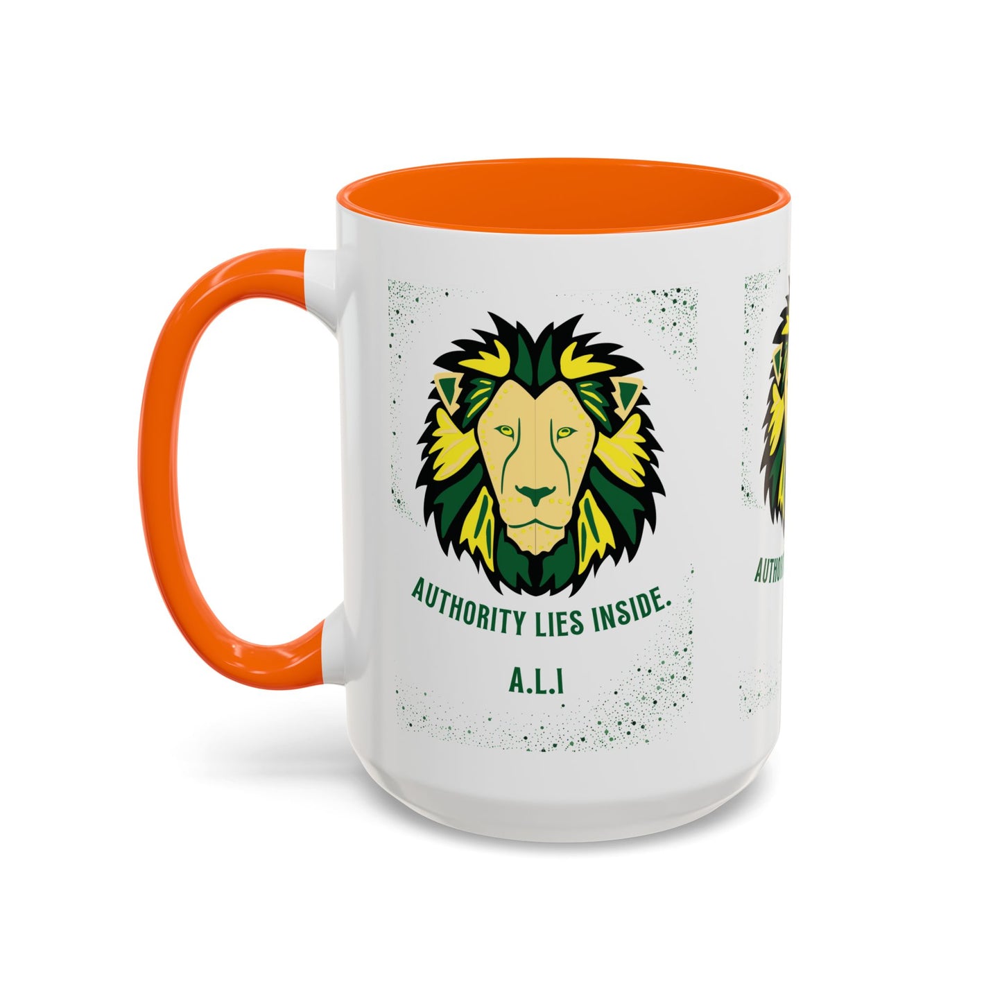 Personalized Initial Lion Accent Coffee Mug